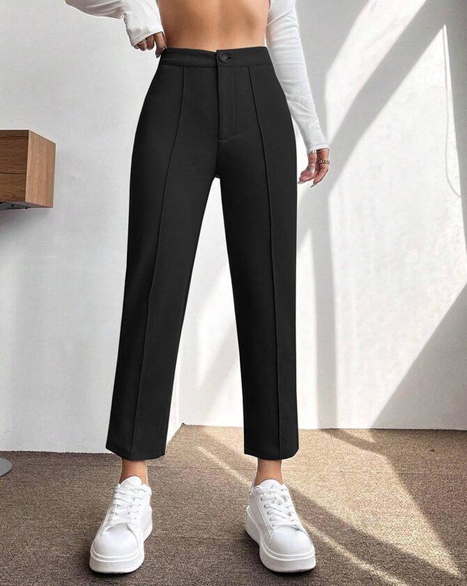 Black Pleat Pant