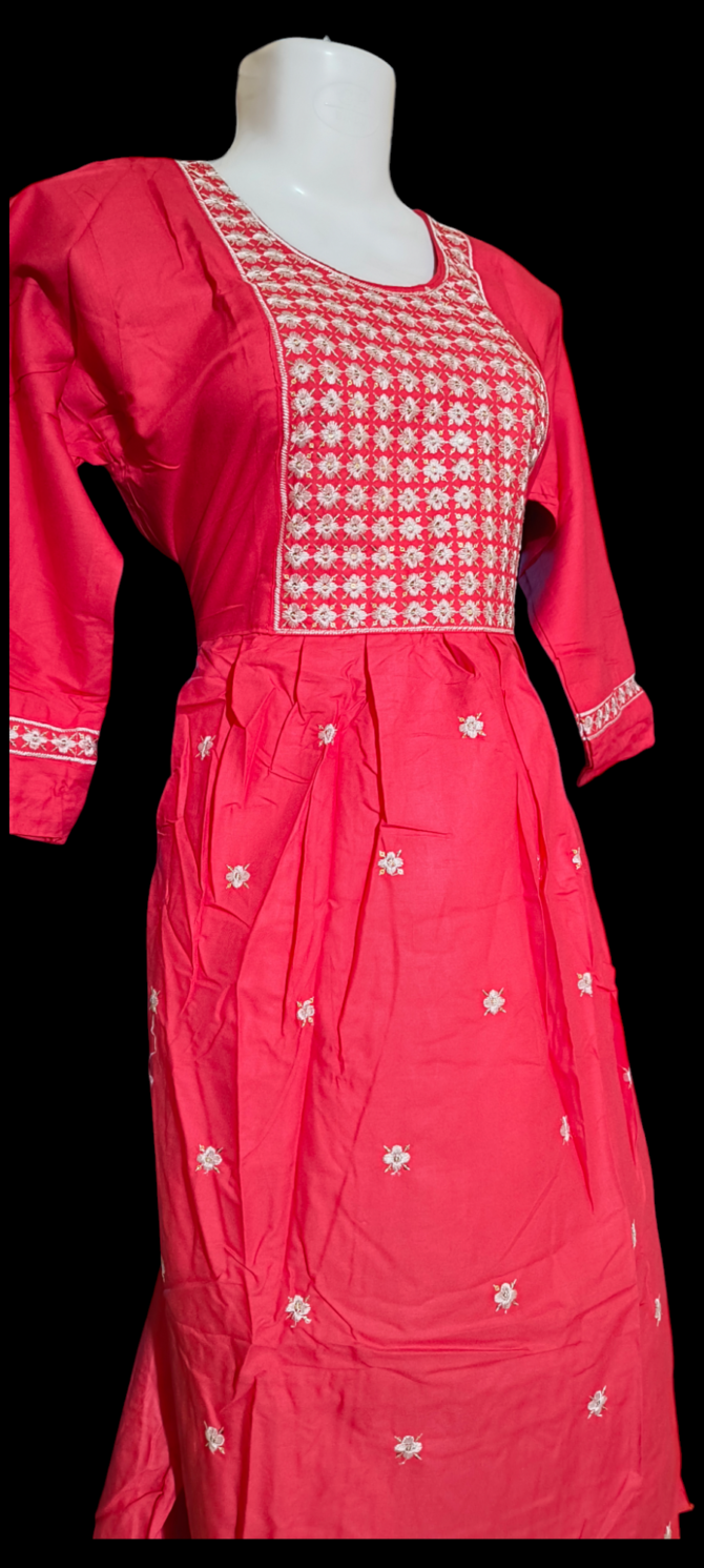 Printed Two Piece Pink Kurti