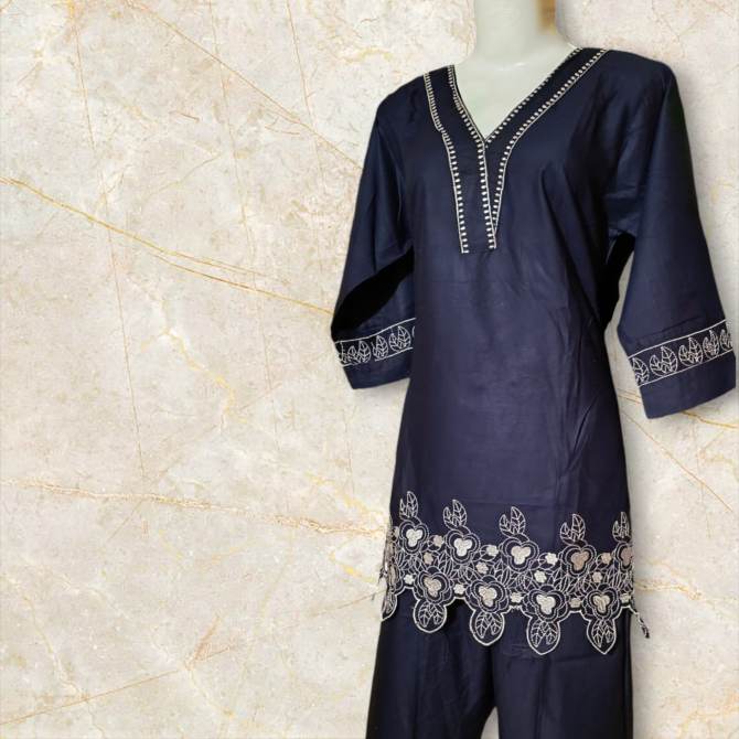 Dark Blue Umbrella Kurti