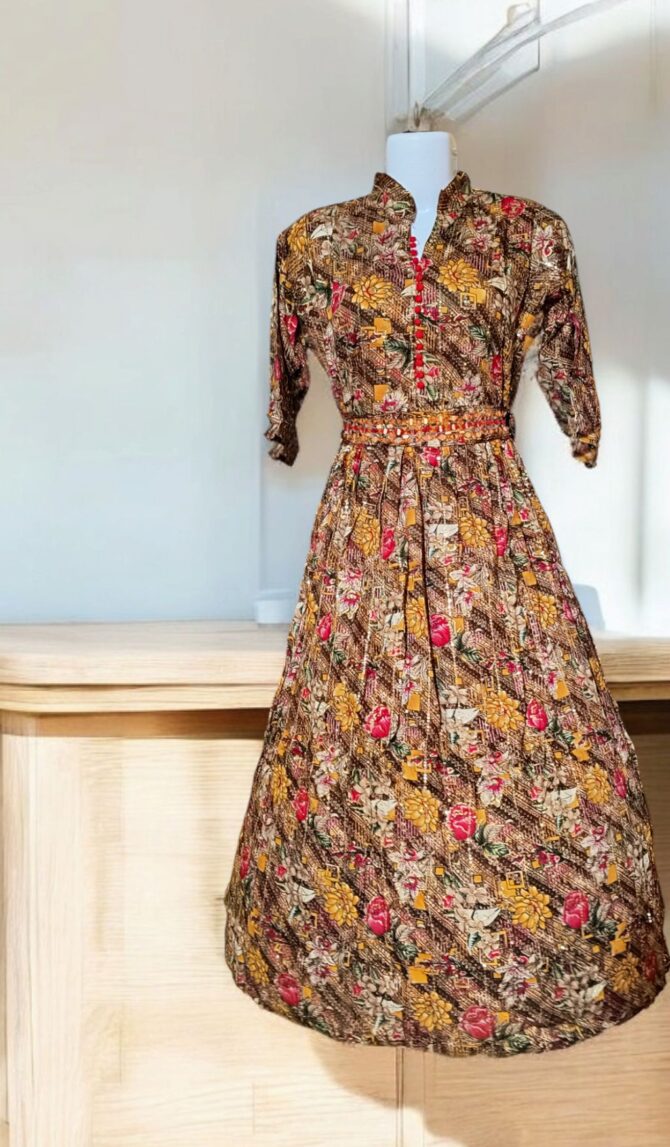 Floral Multi Color Dress (Navratri Special)