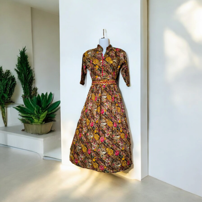 Floral Multi Color Dress (Navratri Special)