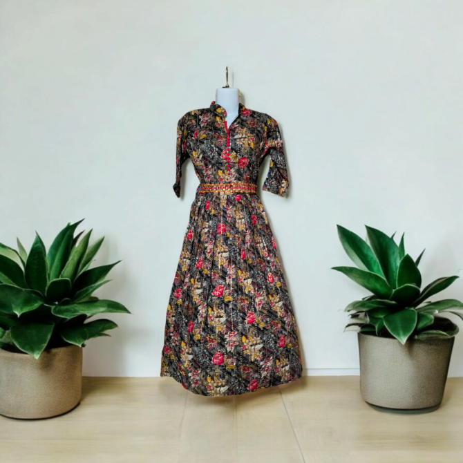 Floral Multi Color Dress (Navratri Special)