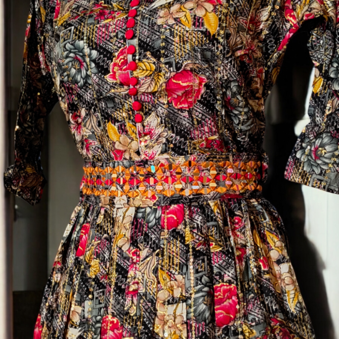 Floral Multi Color Dress (Navratri Special)