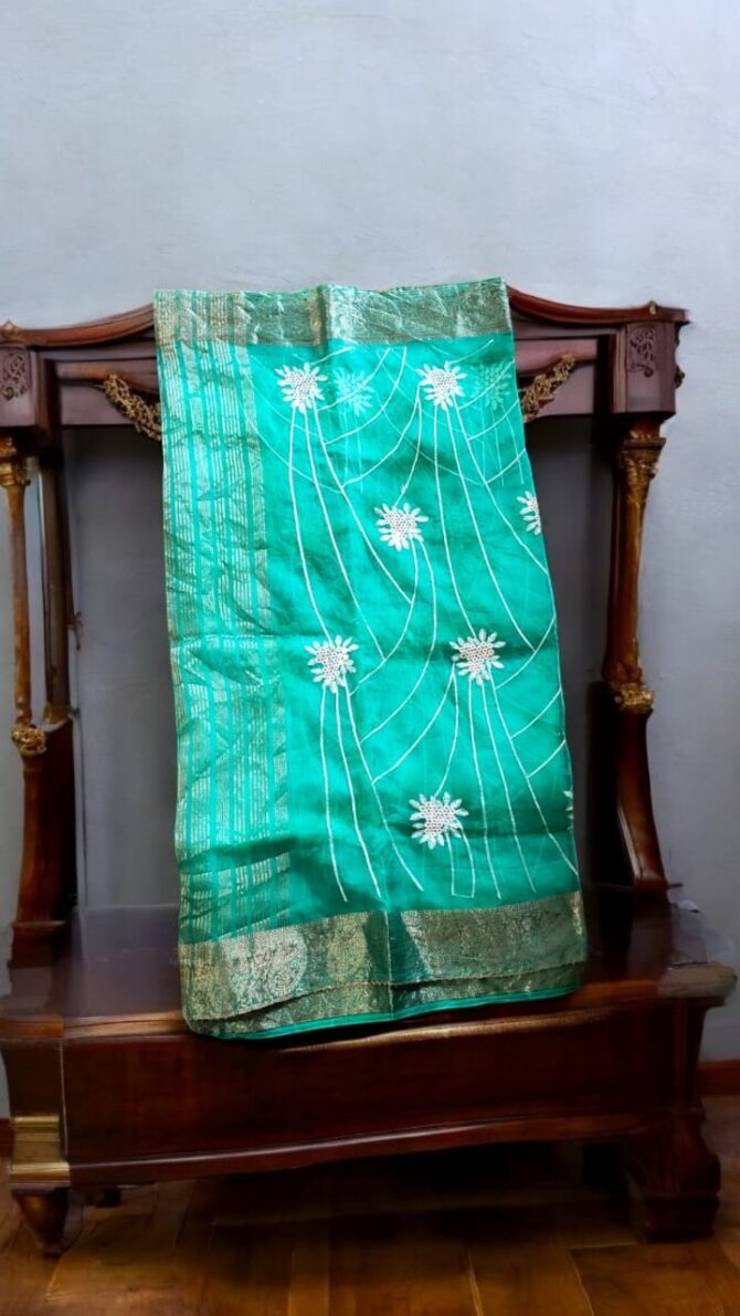 Women's Organza Saree with Blouse