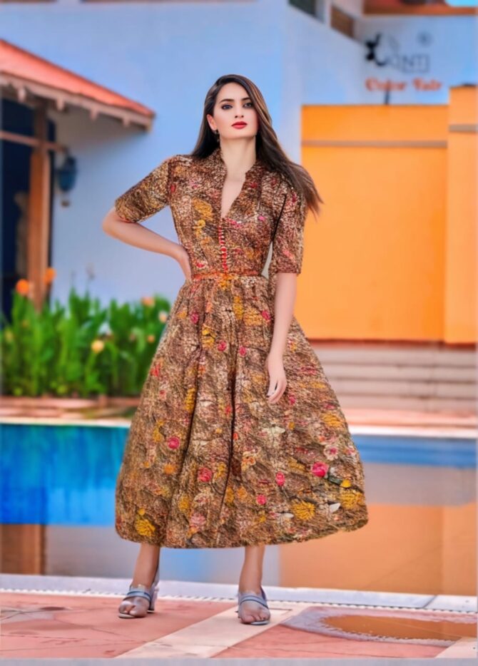 Floral Multi Color Dress (Navratri Special)